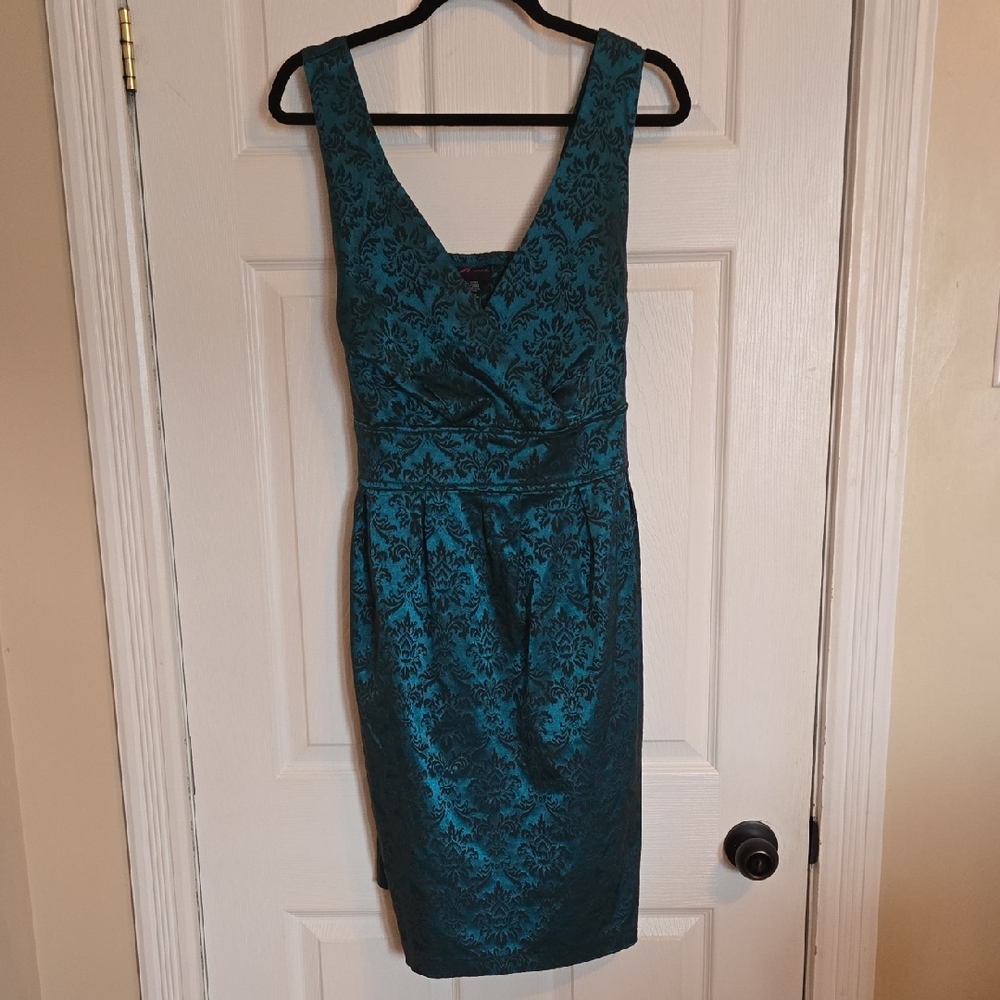 Torrid Teal Damask Midi Dress